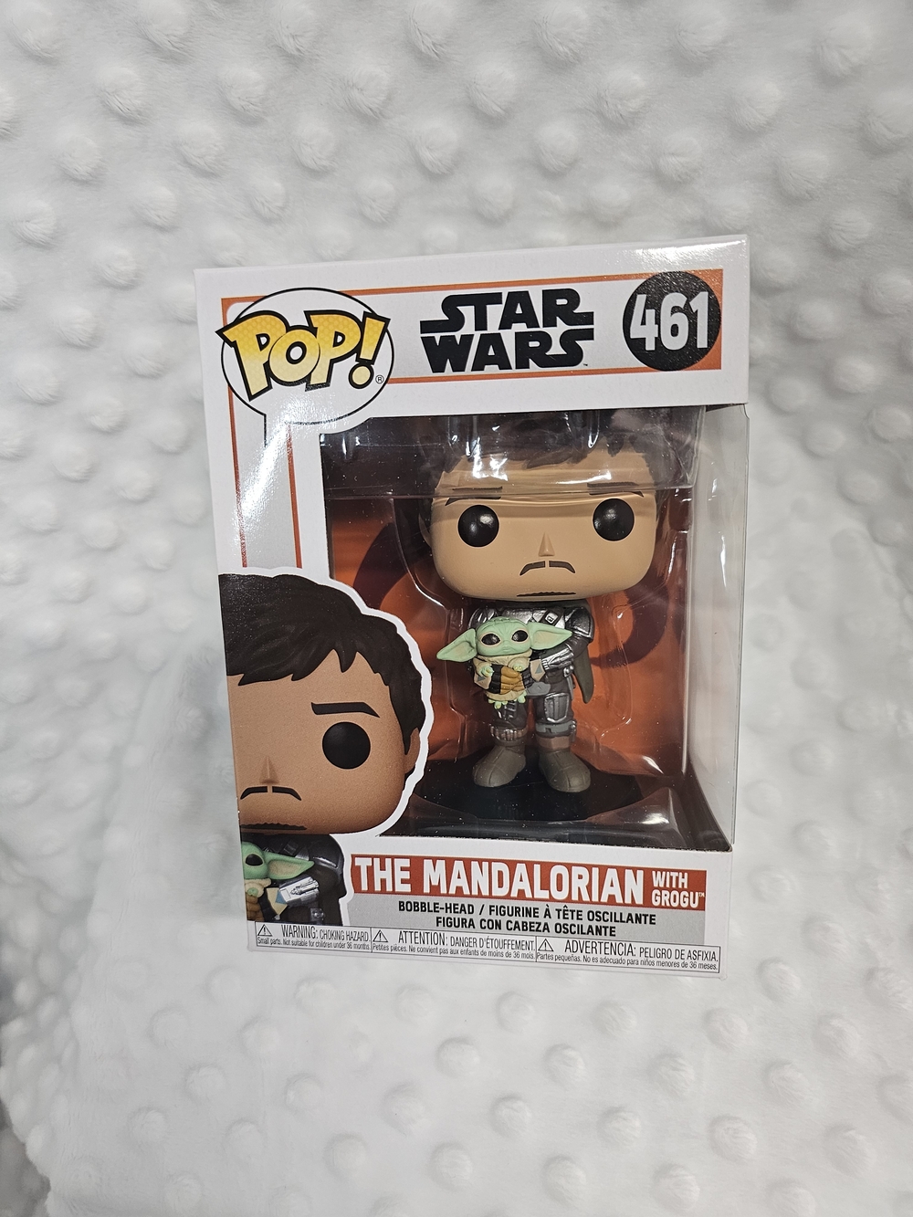 Funko Pop! Star Wars The Mandalorian with Grogu #461 - Orange, Green, Black